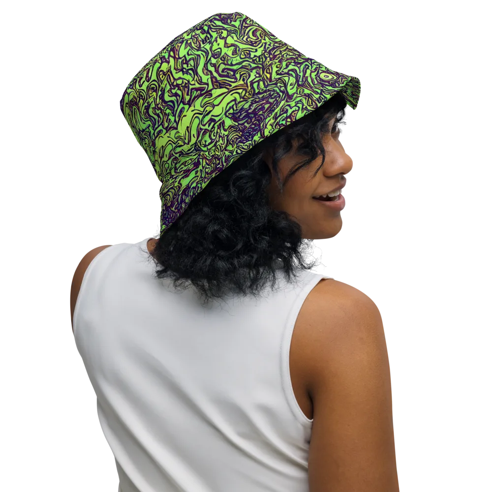 Chaos Garden on Reversible Bucket Hat — Right Outside