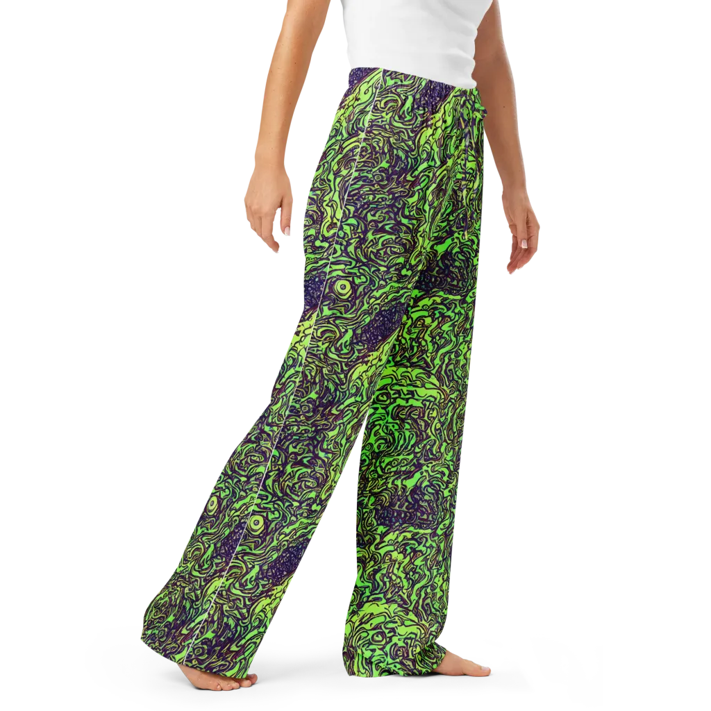 Chaos Garden on Women's Pajama Pants — Right Front