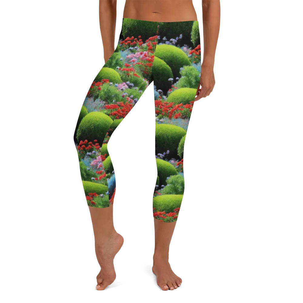 Crimson Moss on Capri Leggings — Front