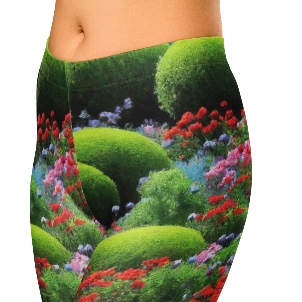 Crimson Moss on Capri Leggings — Zoomed-in