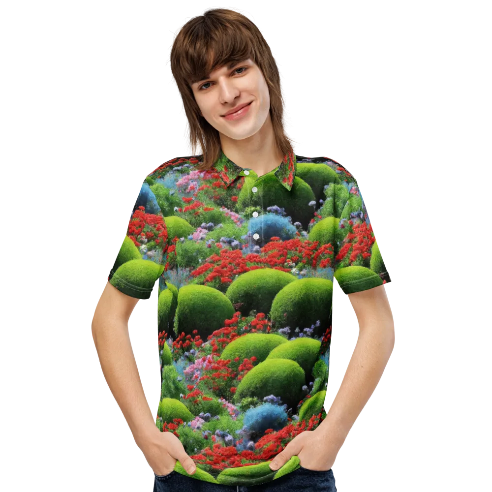 Crimson Moss on Men's Slim Fit Polo Shirt — Front