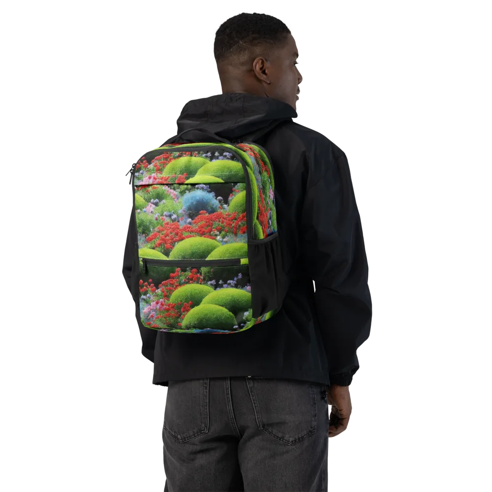 Crimson Moss on Utility Backpack — Back