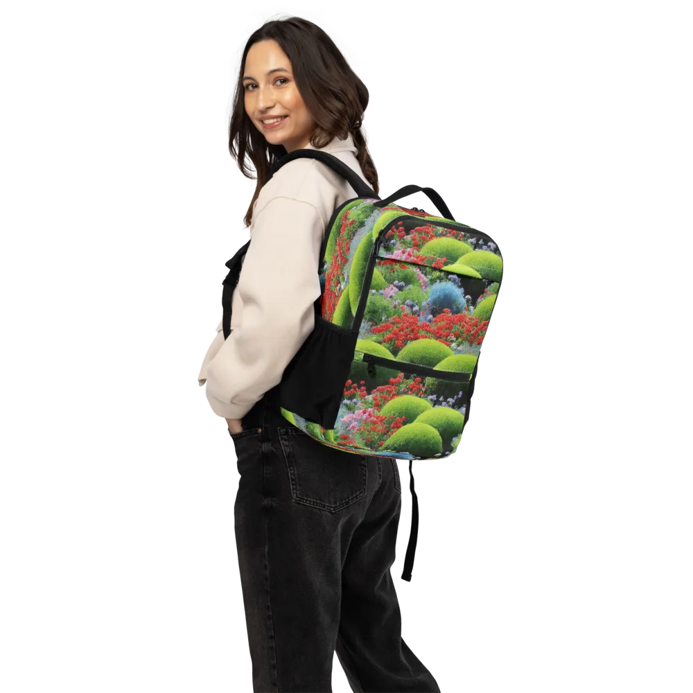 Crimson Moss on Utility Backpack — Back