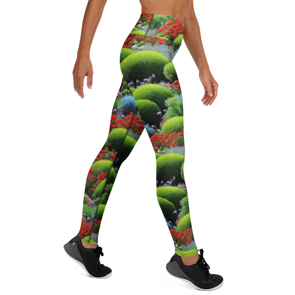 Crimson Moss on Yoga Leggings — Right