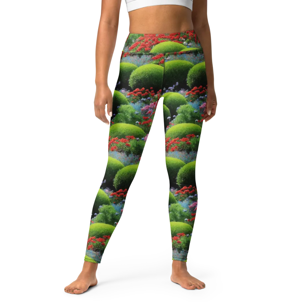 Crimson Moss on Yoga Leggings — Front
