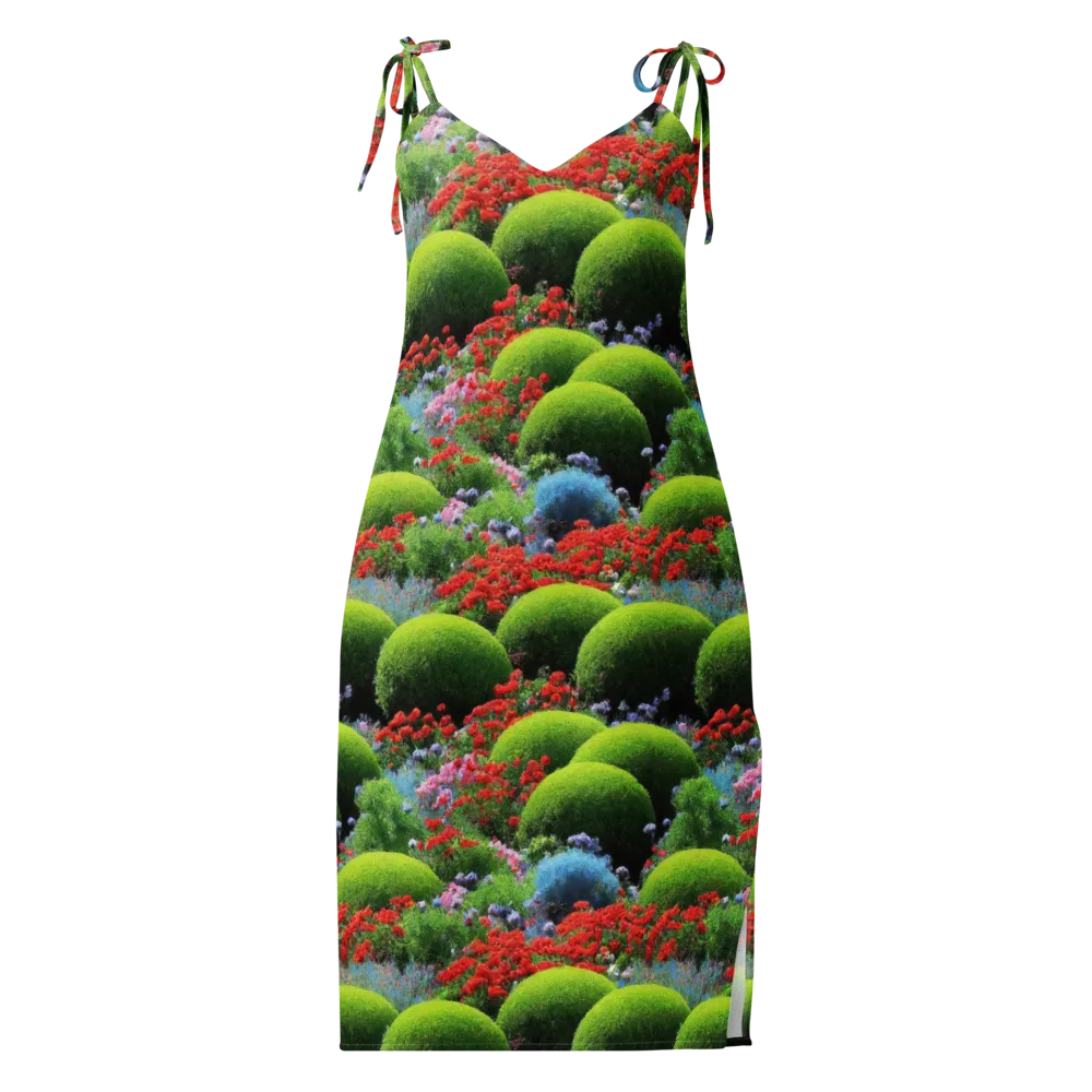 Crimson Moss on Slip Dress — Front