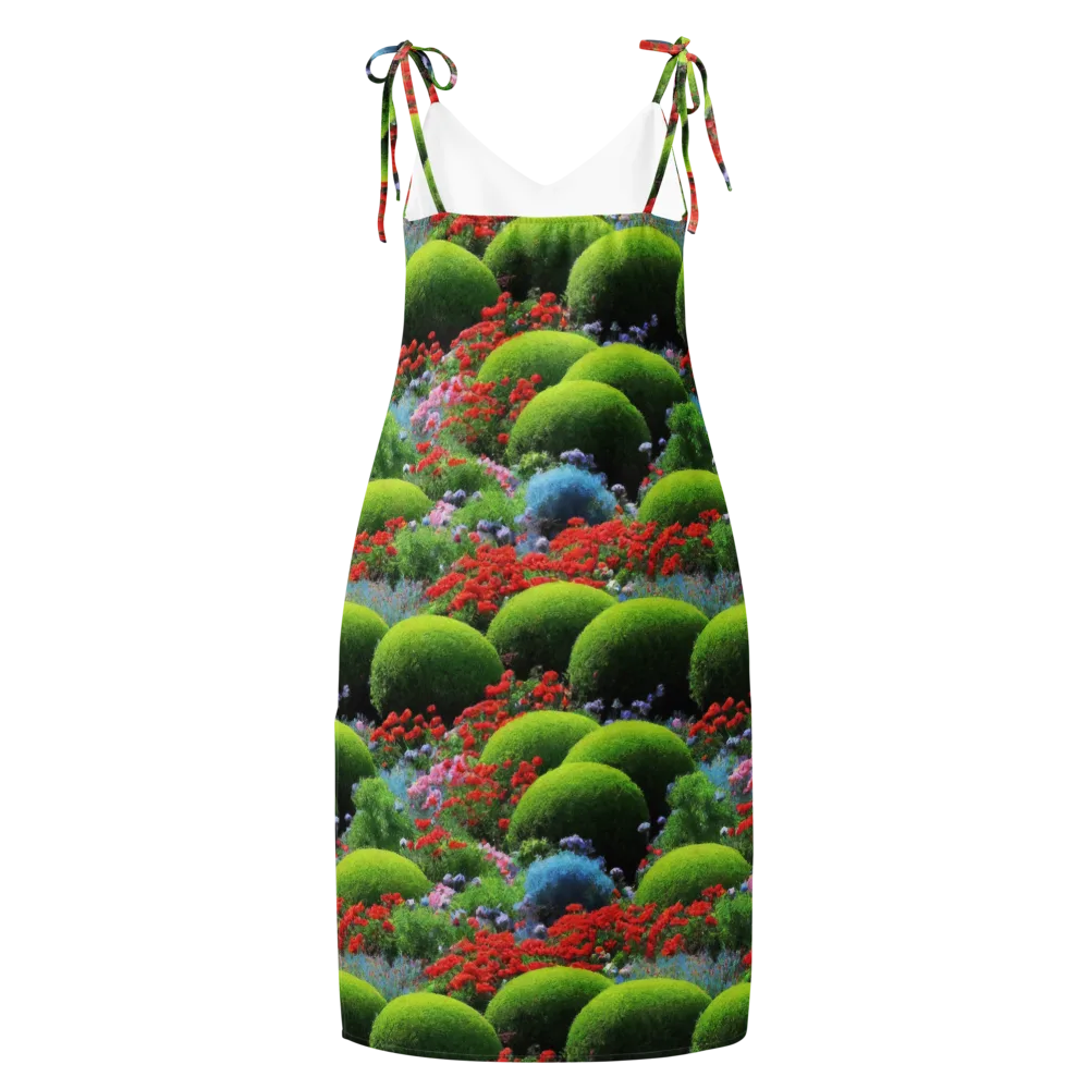 Crimson Moss on Slip Dress — Back