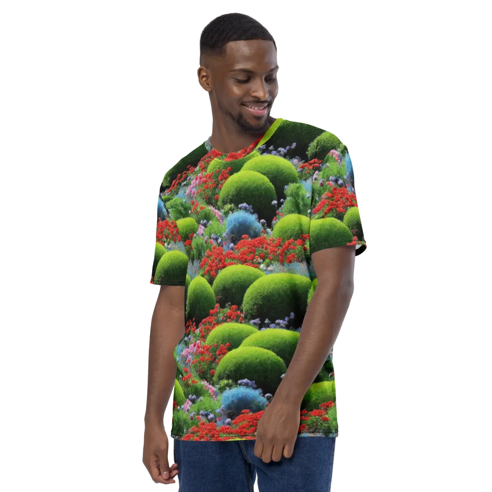 Crimson Moss on Men's Crew Neck T-Shirt — Left