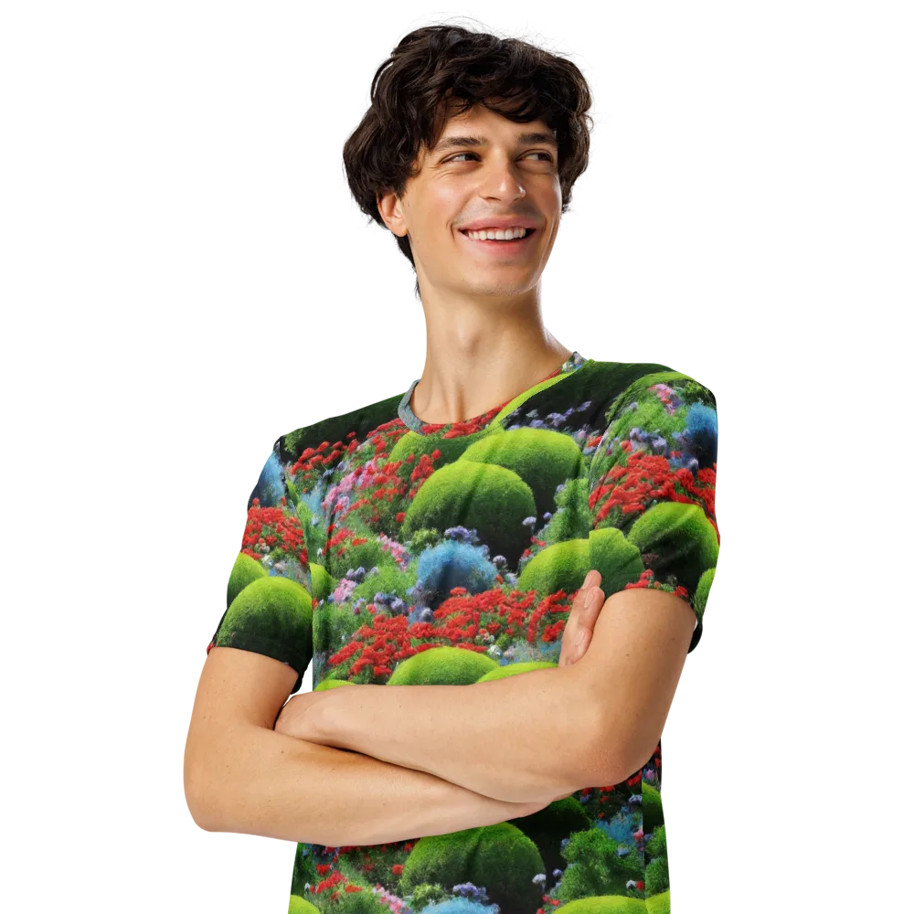 Crimson Moss on Men's Crew Neck T-Shirt — Left Front