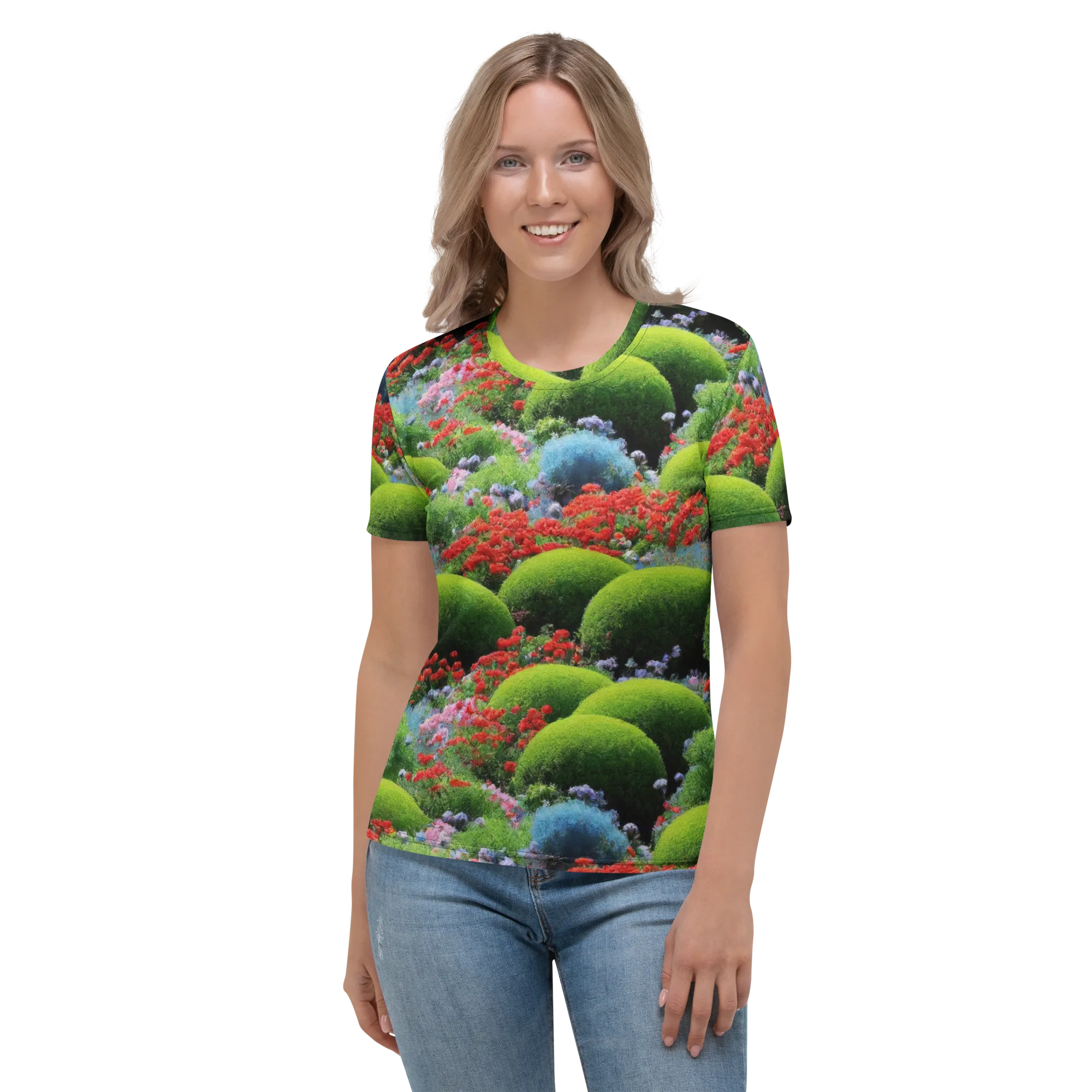 Crimson Moss on Women's Crew Neck T-Shirt — Front