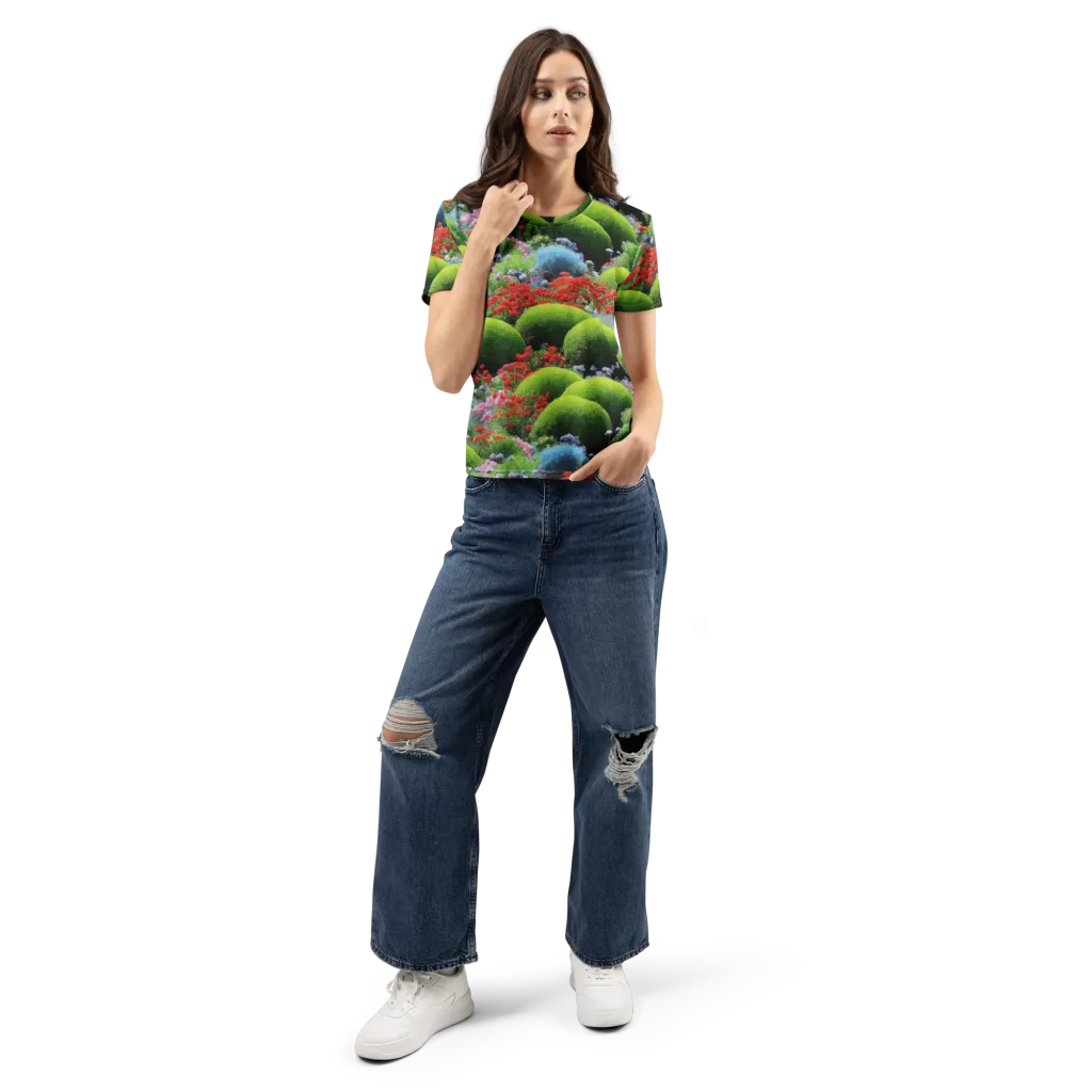 Crimson Moss on Women's Crew Neck T-Shirt — Front