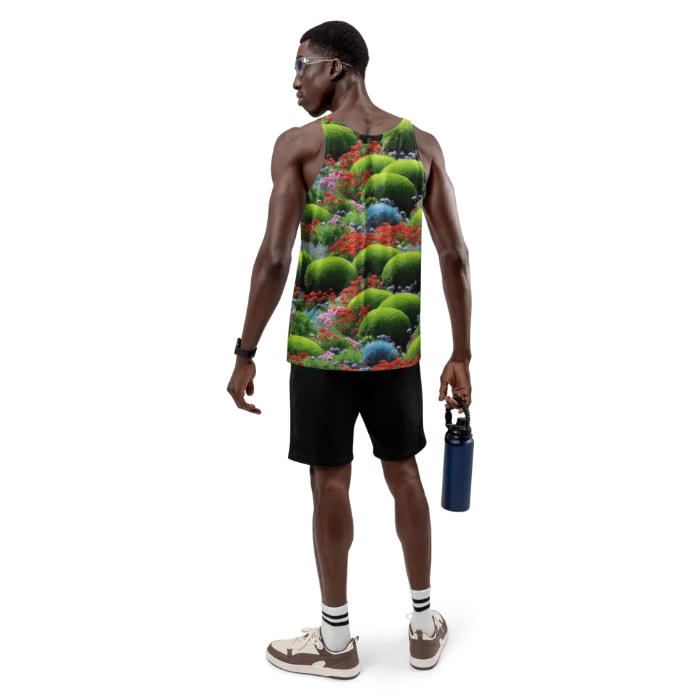 Crimson Moss on Men's Tank Top — Back
