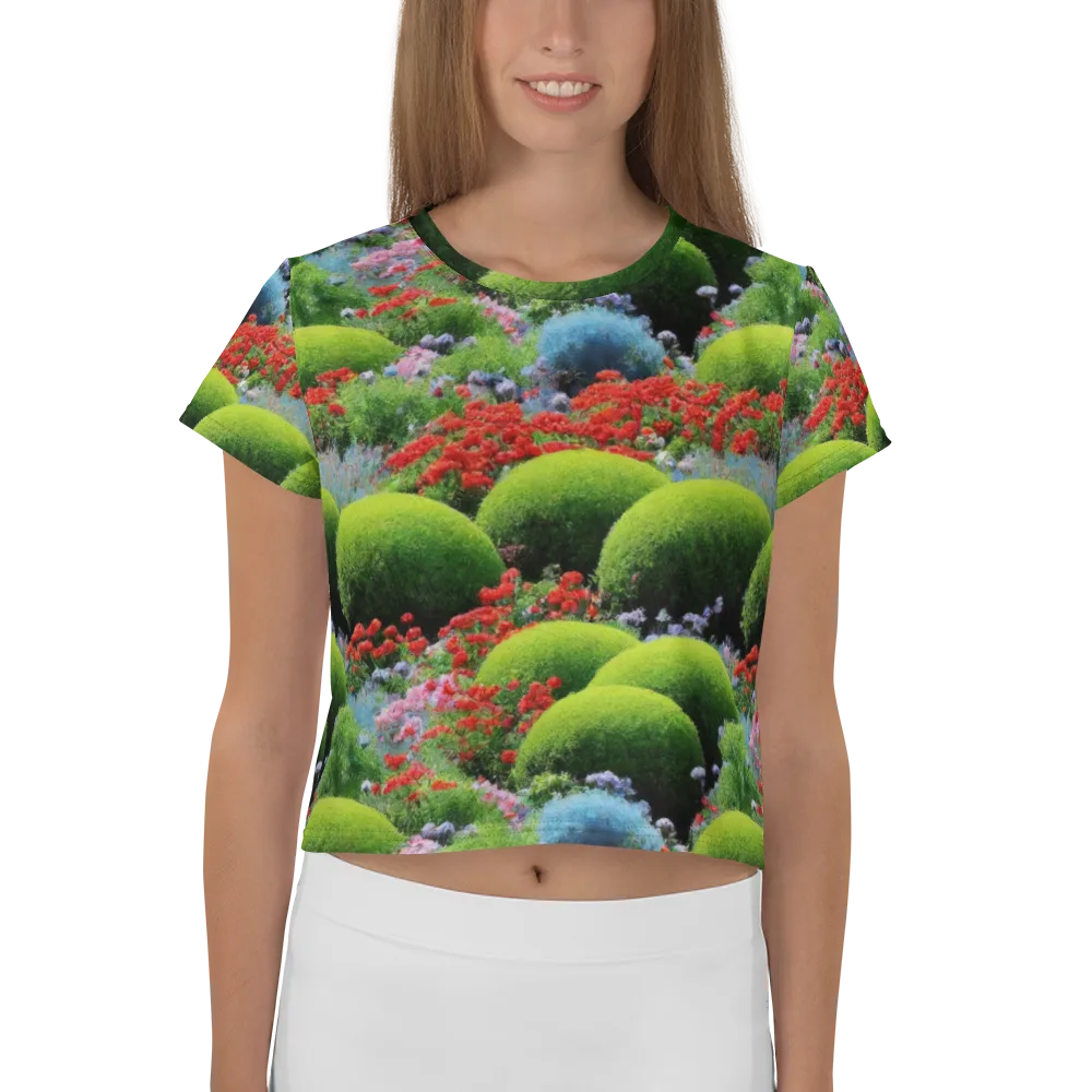 Crimson Moss on Crop Tee — Front