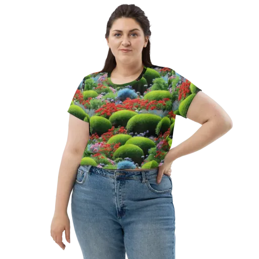 Crimson Moss on a Crop Tee