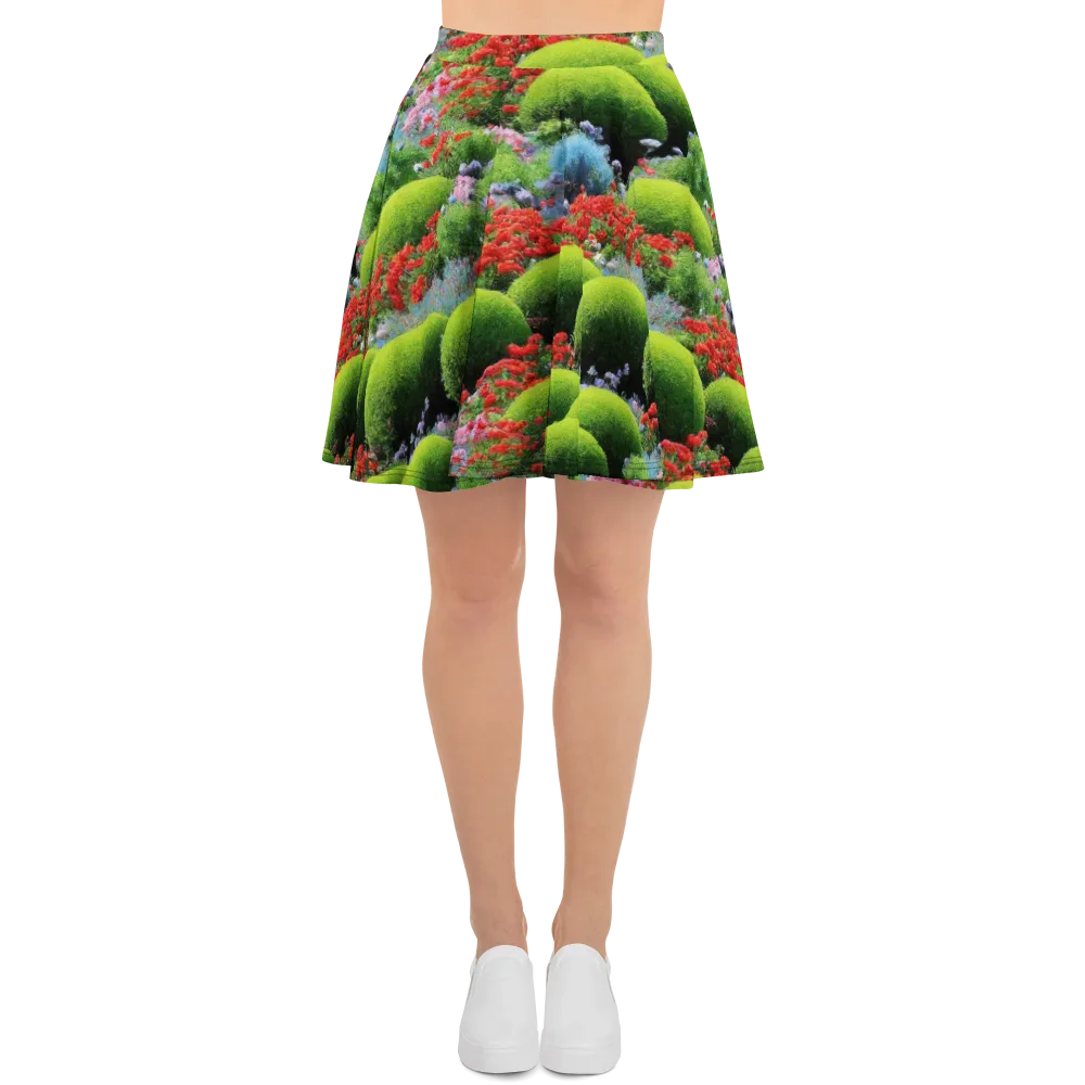Crimson Moss on Skater Skirt — Front