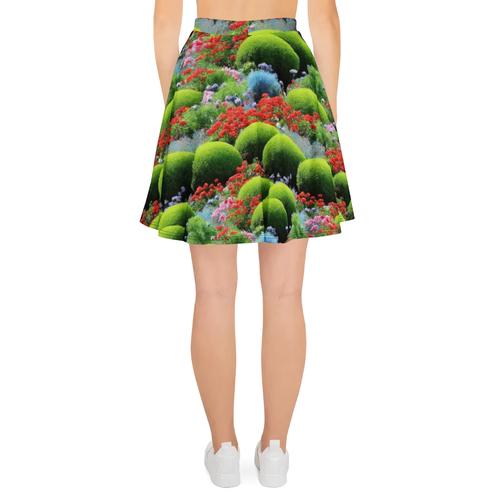 Crimson Moss on Skater Skirt — Back