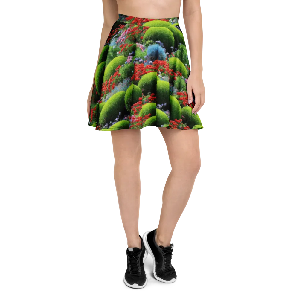 Crimson Moss on Skater Skirt — Front