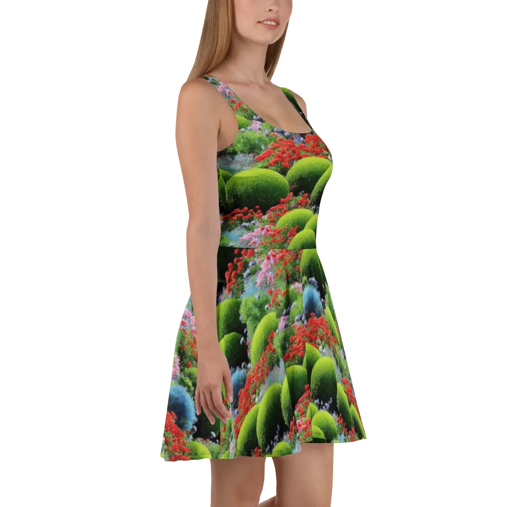 Crimson Moss on Skater Dress — Right