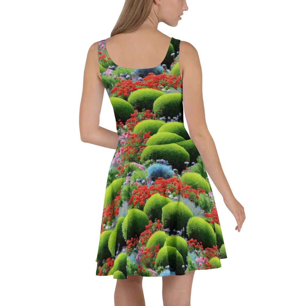 Crimson Moss on Skater Dress — Back