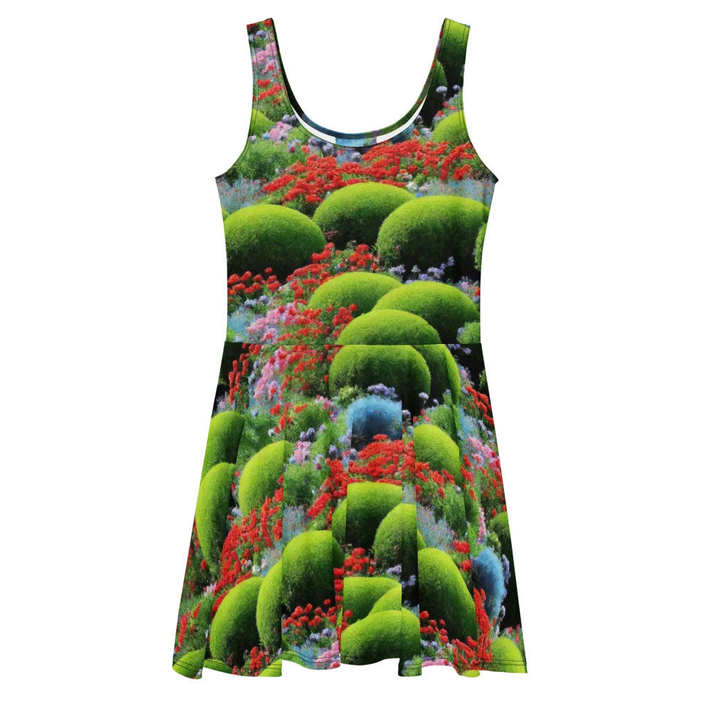 Crimson Moss on Skater Dress — Front