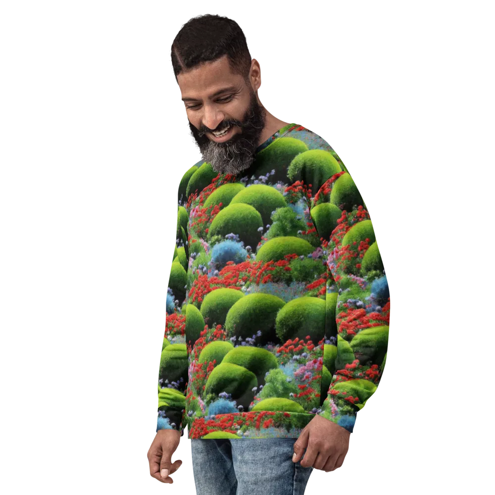 Crimson Moss on Sweatshirt — Left Front