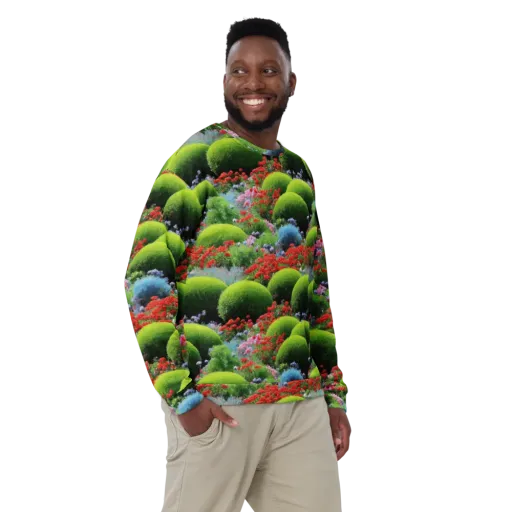 Crimson Moss on a Sweatshirt