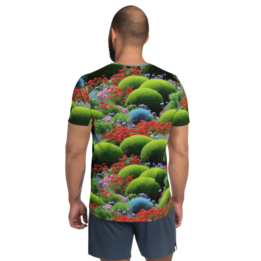 Crimson Moss on Men's Athletic T-Shirt — Back