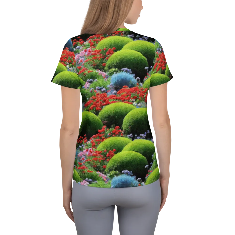 Crimson Moss on Women's Athletic T-Shirt — Back