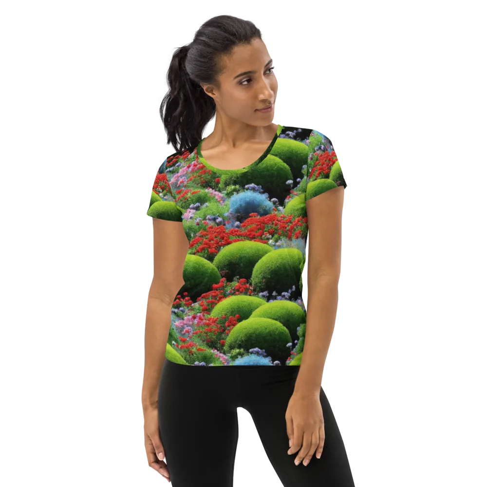 Crimson Moss on Women's Athletic T-Shirt — Front