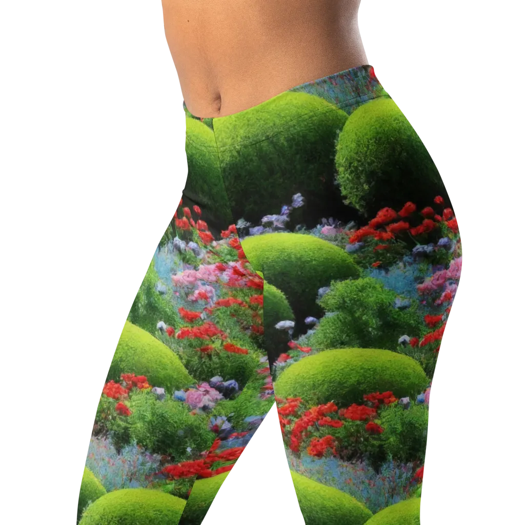 Crimson Moss on Leggings — Left Front