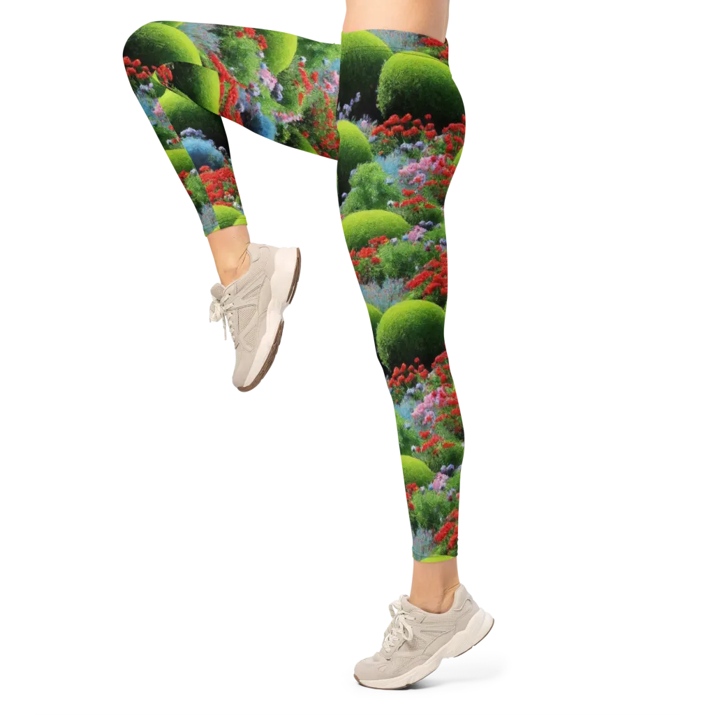 Crimson Moss on Leggings — Left