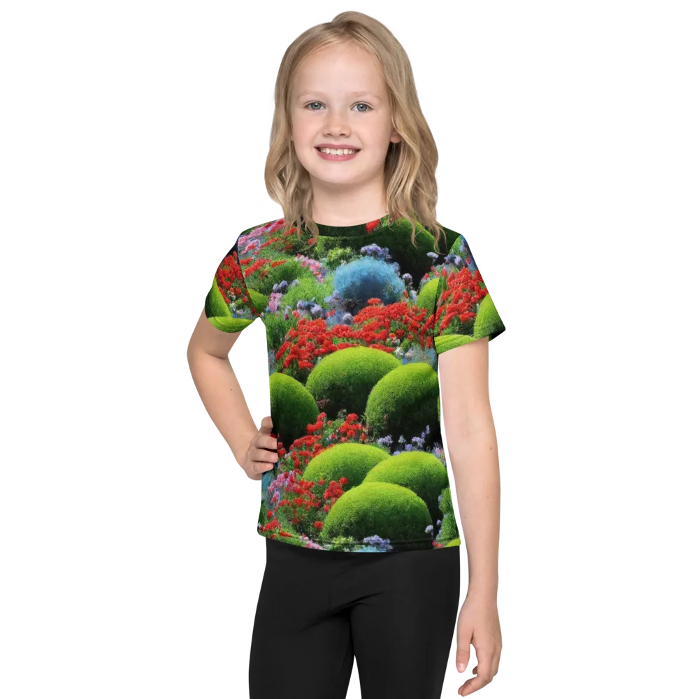 Crimson Moss on Kids Crew Neck T-Shirt — Front