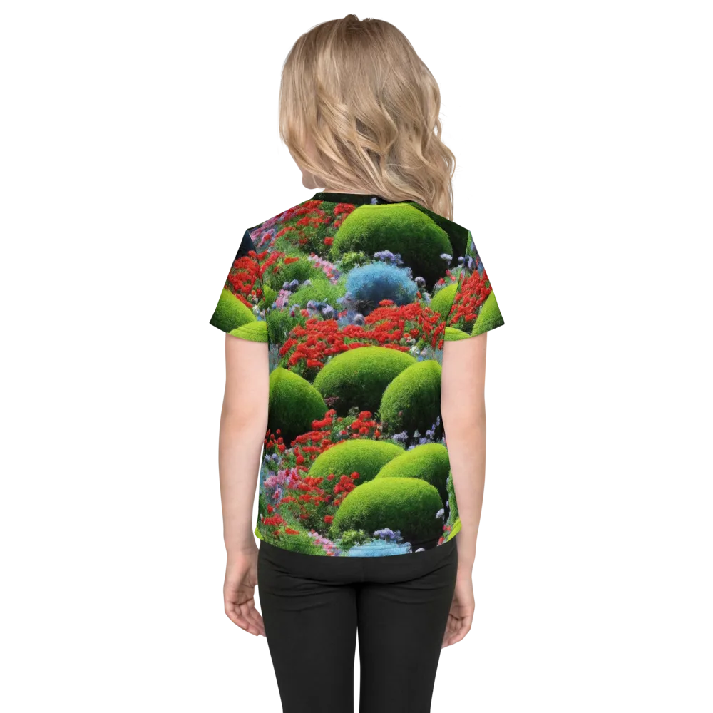 Crimson Moss on Kids Crew Neck T-Shirt — Back