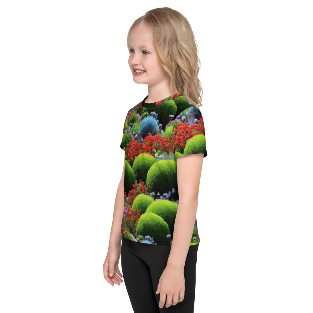 Crimson Moss on Kids Crew Neck T-Shirt — Left