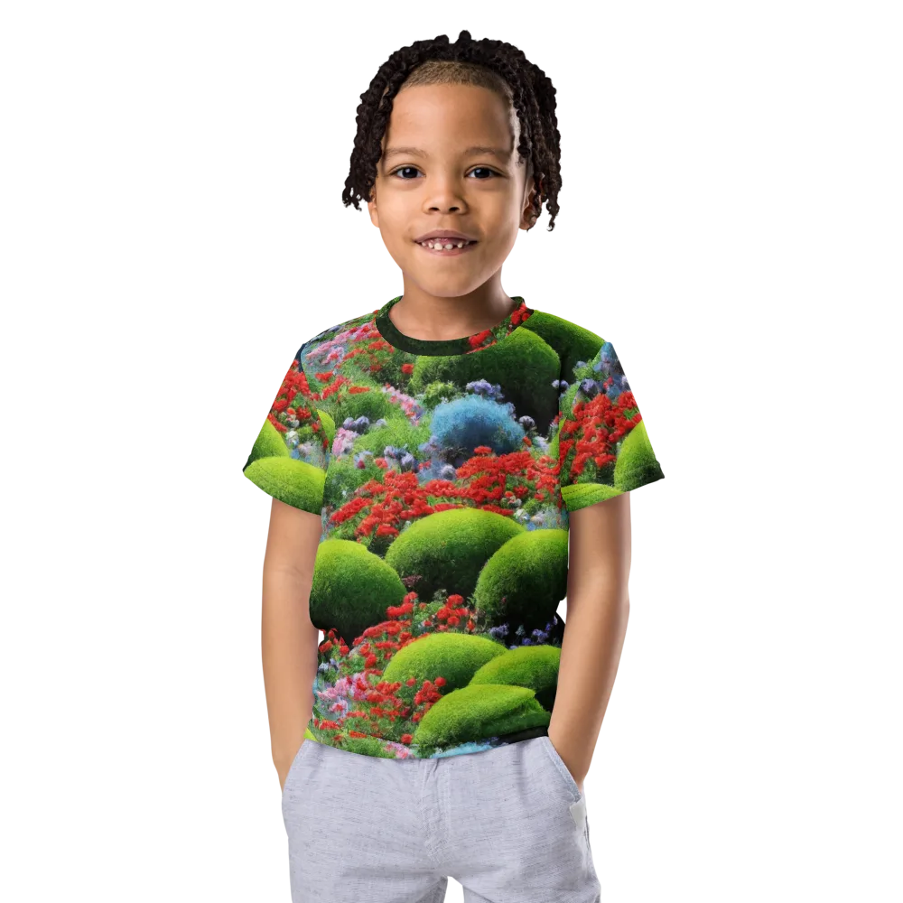 Crimson Moss on Kids Crew Neck T-Shirt — Front