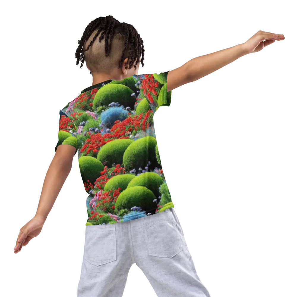 Crimson Moss on Kids Crew Neck T-Shirt — Back