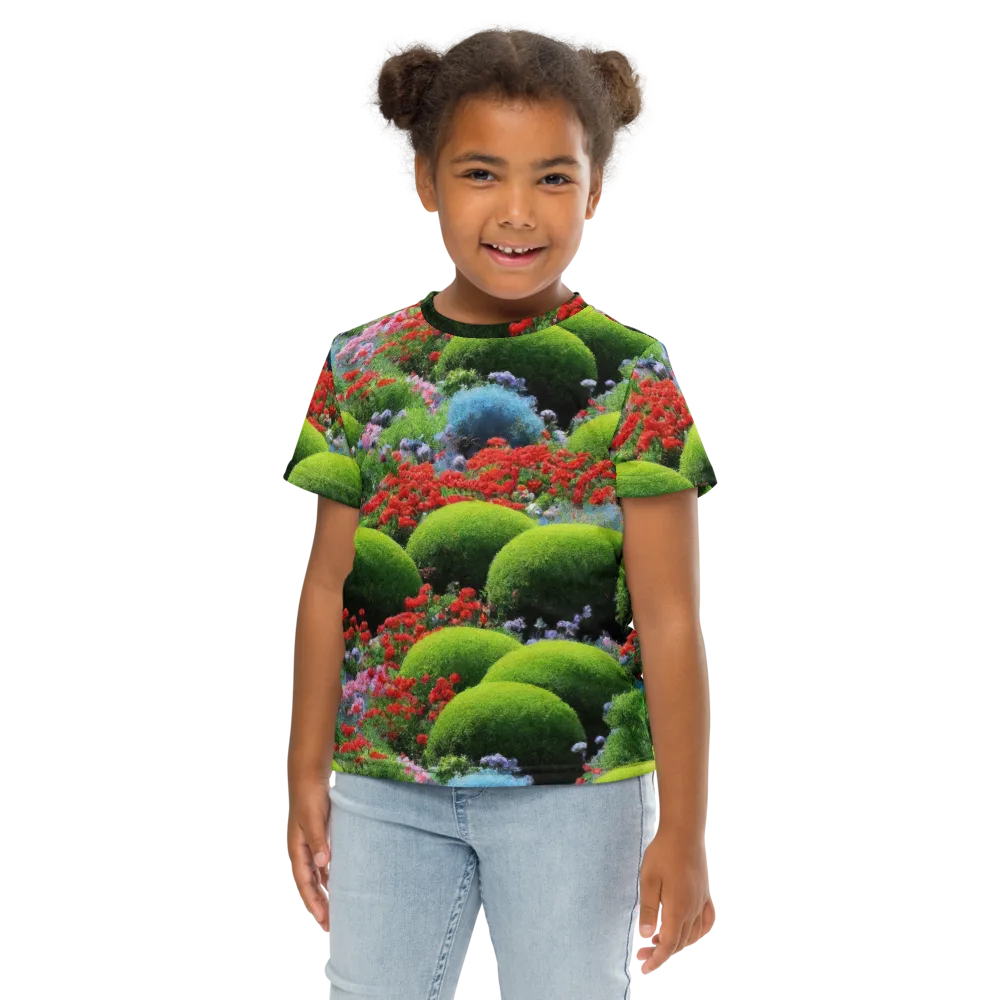 Crimson Moss on Kids Crew Neck T-Shirt — Front