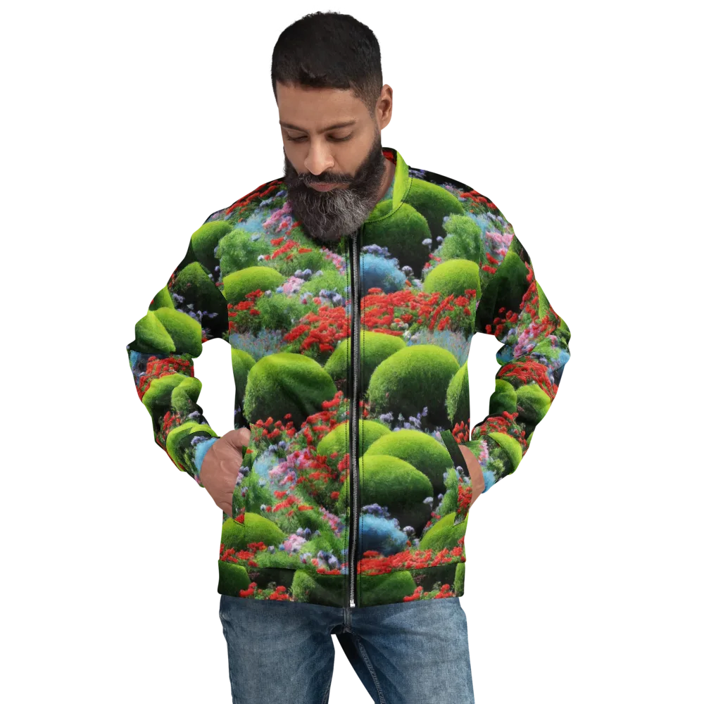 Crimson Moss on Bomber Jacket — Front