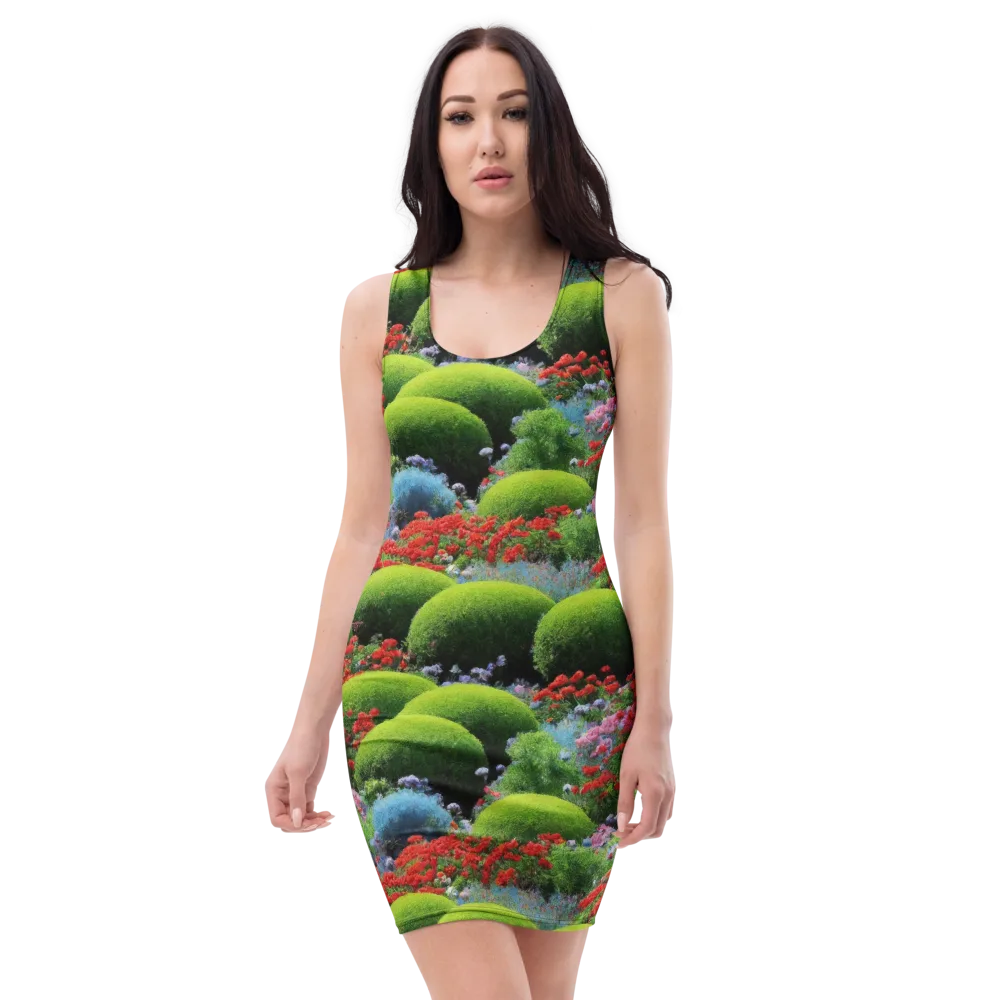 Crimson Moss on Bodycon Dress — Front