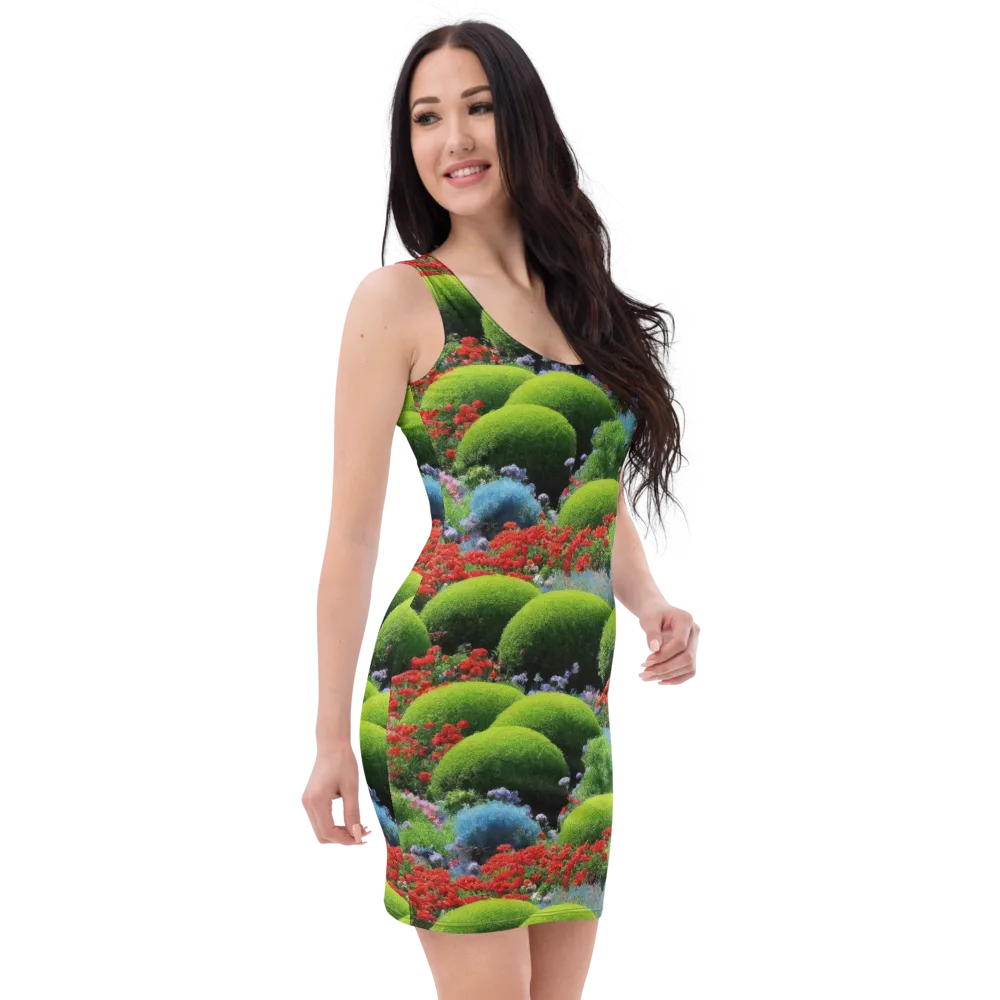 Crimson Moss on Bodycon Dress — Right Front