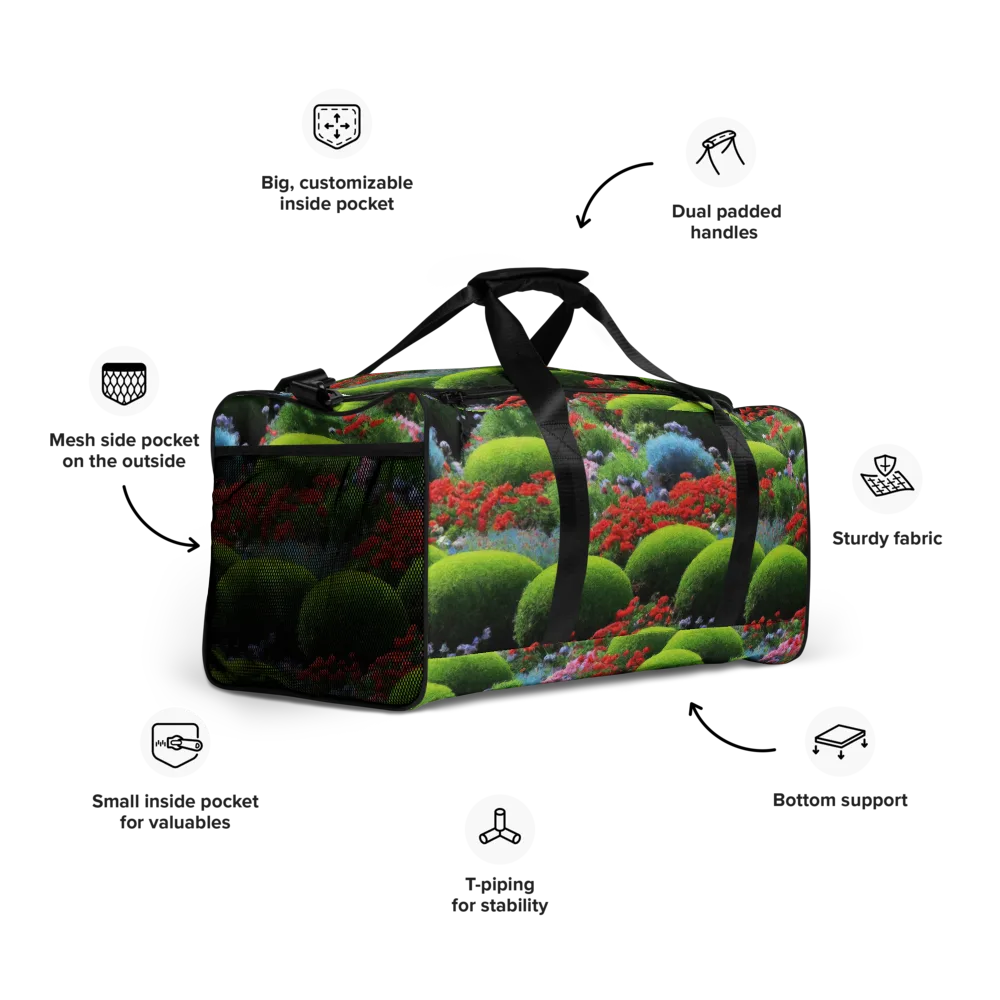 Crimson Moss on Duffle Bag — Right Front