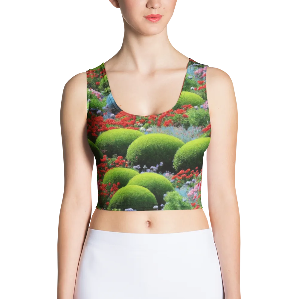 Crimson Moss on Crop Top — Front