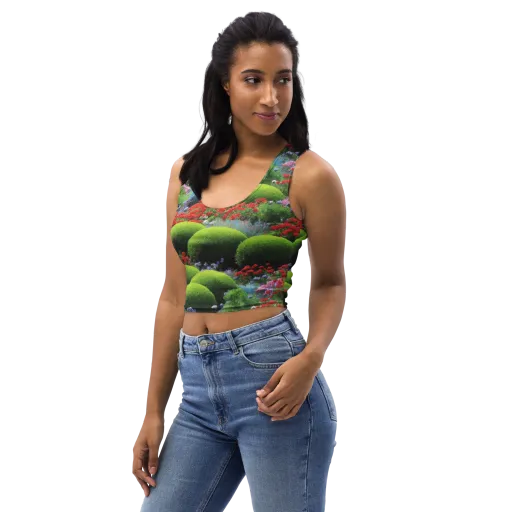 Crimson Moss on a Crop Top