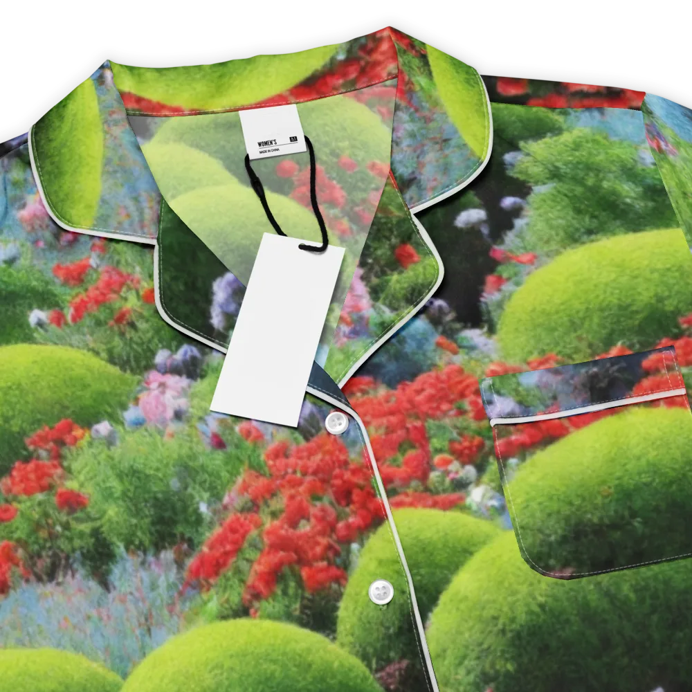 Crimson Moss on Women's Short Sleeve Pajama Top — Product details