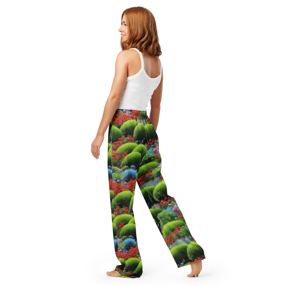Crimson Moss on Women's Pajama Pants — Back