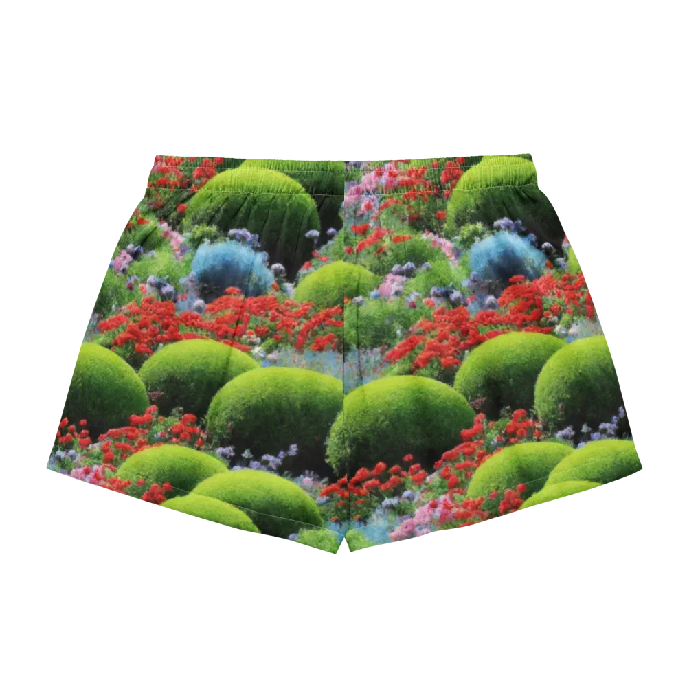 Crimson Moss on Women's Pajama Shorts — Back
