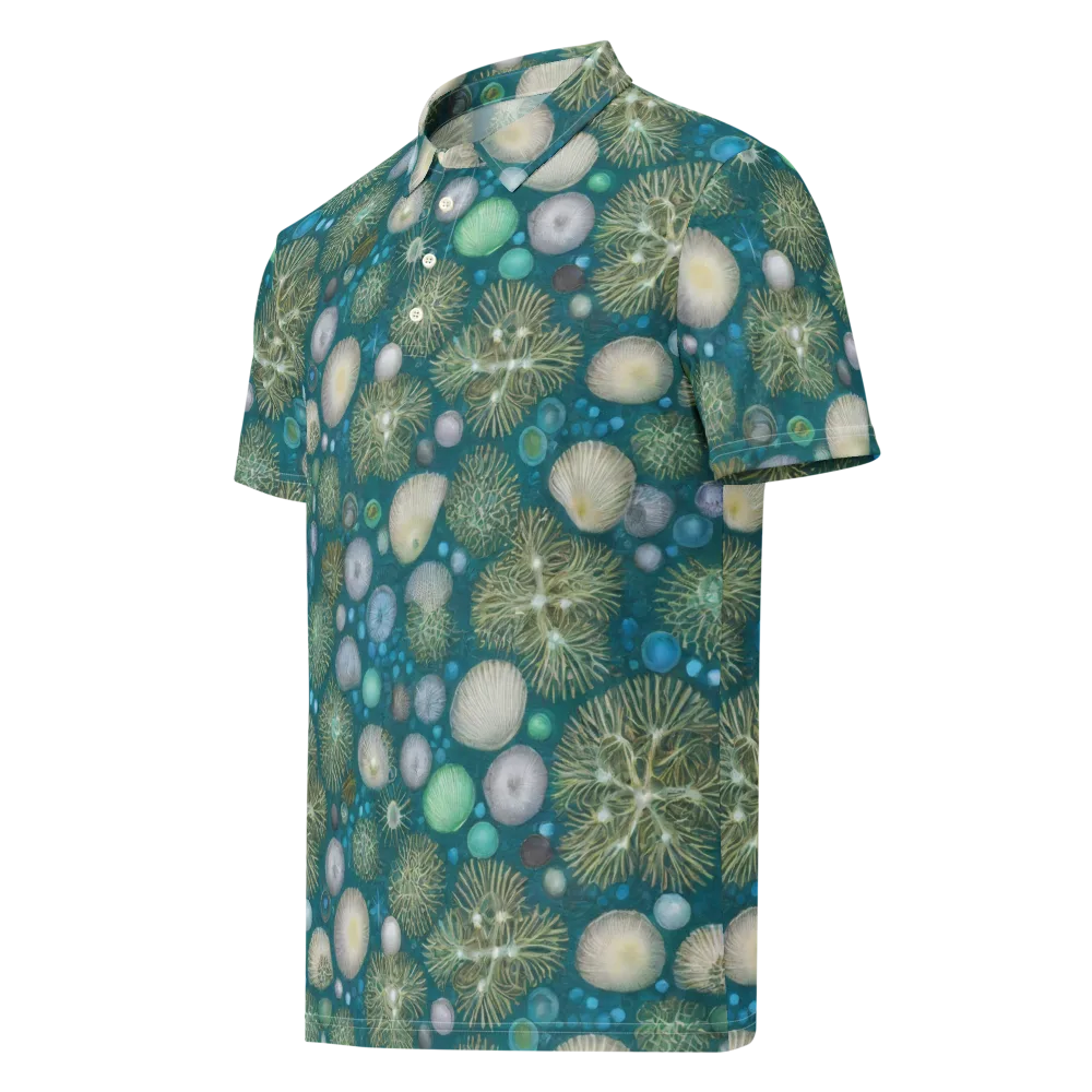 Abyssal Garden on Men's Slim Fit Polo Shirt — Left Front