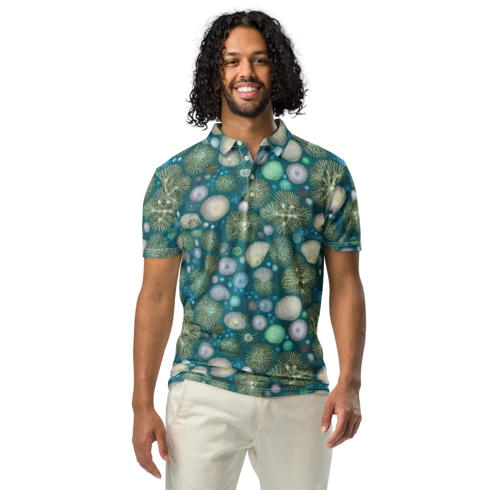 Abyssal Garden on Men's Slim Fit Polo Shirt — Front