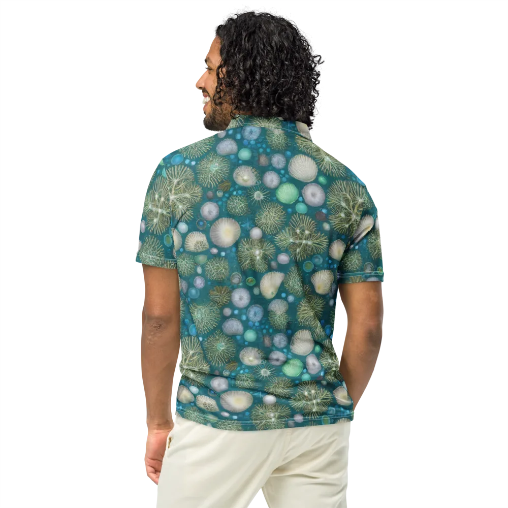 Abyssal Garden on Men's Slim Fit Polo Shirt — Back