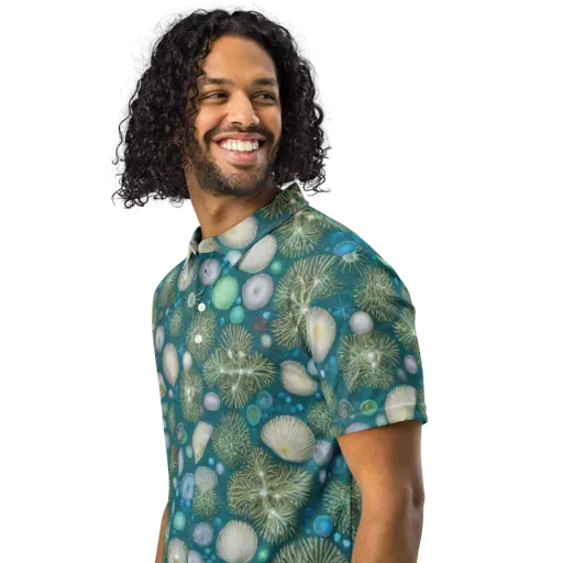 Abyssal Garden on a Men's Slim Fit Polo Shirt